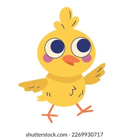 cute chick spring animal character