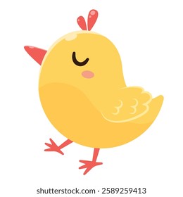 Cute chick. Vector illustration in flat style