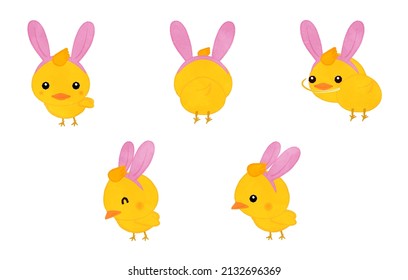 Cute chick wearing a bunny hair band