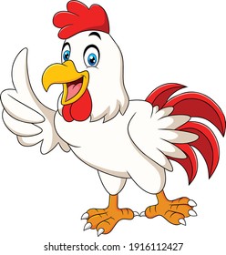 Cute Chicken Animal Cartoon Illustration