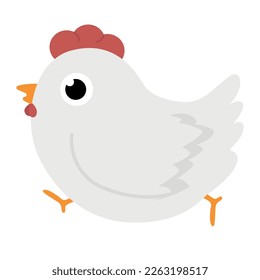 Cute chicken  animal vector cartoon