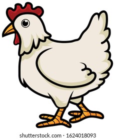 Cute Chicken Cartoon Animal Illustration