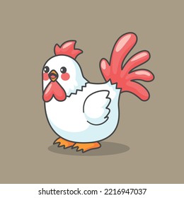Cute Chicken cartoon vector illustration