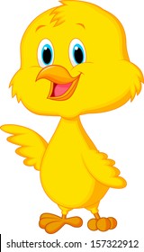 Cute Duck Cartoon Waving Isolated On Stock Vector (Royalty Free) 1495090247