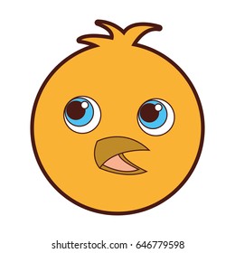 cute chicken character icon