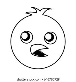 cute chicken character icon