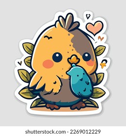 cute chicken chibi style vector art