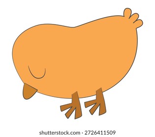 Frango bonito ou filhote isolado no fundo branco
