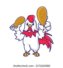 Cute chicken chick mascot design