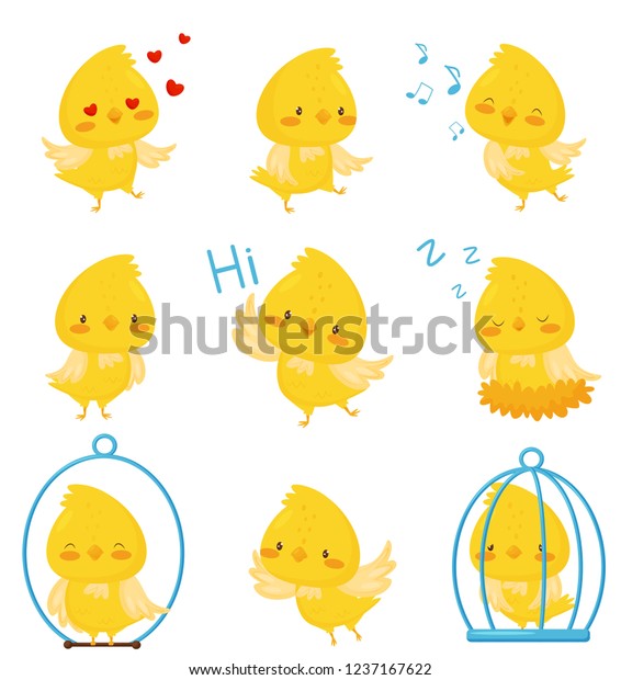 Cute Chicken Chracters Various Situations Set Stock Vector (Royalty ...