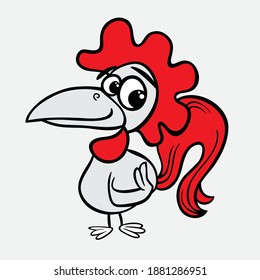 Cute chicken design with vector illustration