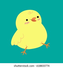 Cute chicken. Happy Easter design. Good for holiday card. Flat icon. Vector illustration