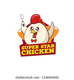 Cute chicken logo