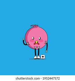 vector emoticono de mascota de pollo lindo