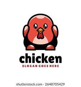Cute Chicken Mascot Logo Design