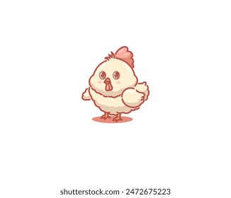 cute chicken rustic mascot logo
