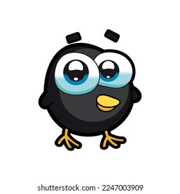 Cute  chicken smiling illustration vector.