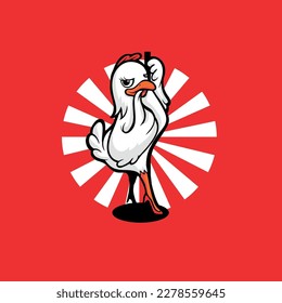 cute chicken strip vector graphic