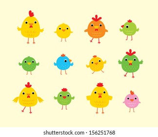 cute chicken vector