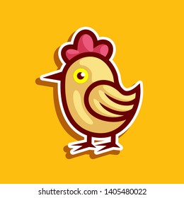 Cute chicken Vector design Illustration. - Vector