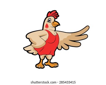 Cute chicken vector illustration