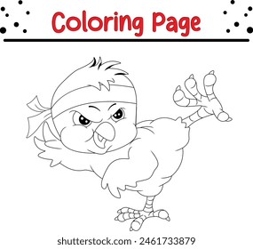 lindos pollitos animal para colorear página de libro para niños