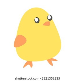 cute chicks in cartoon style. isolated on white background. suitable for children's book illustration, print, sticker, etc. flat vector.