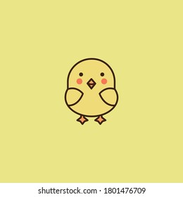 cute chicks character design. chicks logo. vector cartoon chicks.