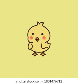 cute chicks character design. chicks logo. vector cartoon chicks.