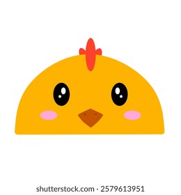 cute chicks vector, cartoon chicks face, drawing chicks face easy and simple full color