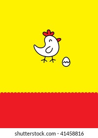 cute chicky card