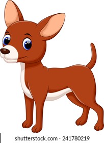 Cute chihuahua dog cartoon