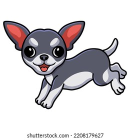 Cute chihuahua dog cartoon running