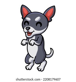Cute chihuahua dog cartoon standing