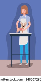 cute chihuahua dog pet character
