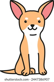 Nette Chihuahua Hund Vektorillustration