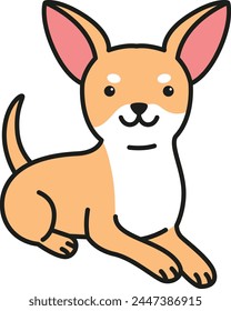 Nette Chihuahua Hund Vektorillustration