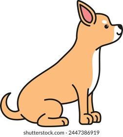 Nette Chihuahua Hund Vektorillustration