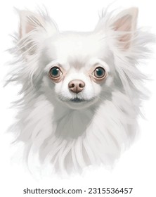 cute chihuahua on white background