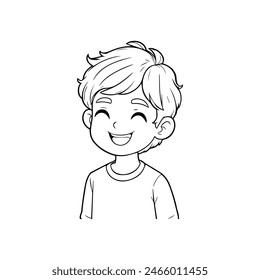 cute child boy cartoon doodle kawaii anime coloring page cute illustration drawing clip art character chibi manga comic