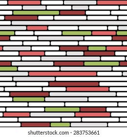 Cute child brick texture, seamless pattern, vector modern background in several colors