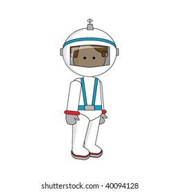 CUTE CHILD IN COSTUME ILLUSTRATION. Vector file.
