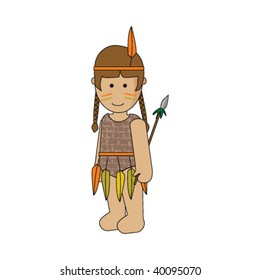 CUTE CHILD IN COSTUME ILLUSTRATION. Vector file.