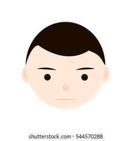 Cute child emotion, faces, kid icon avatar