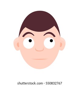 Cute child emotion, faces, kid icon avatar