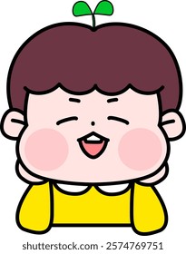 Cute Child Face Vector Image