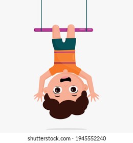 
Cute Child on trapeze