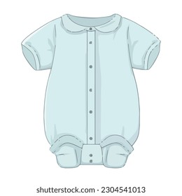 Cute child outfit, vector icon isolated
