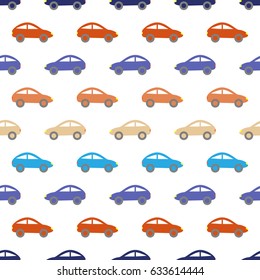 Cute child seamless pattern transport vector
