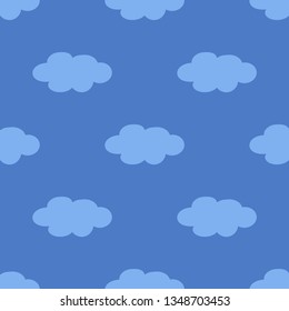 Cute child seamless pink background with clouds pattern . Seamless  design for fabric, cover, banner, interior, children's clothing, print for packaging cosmetics, gift packaging